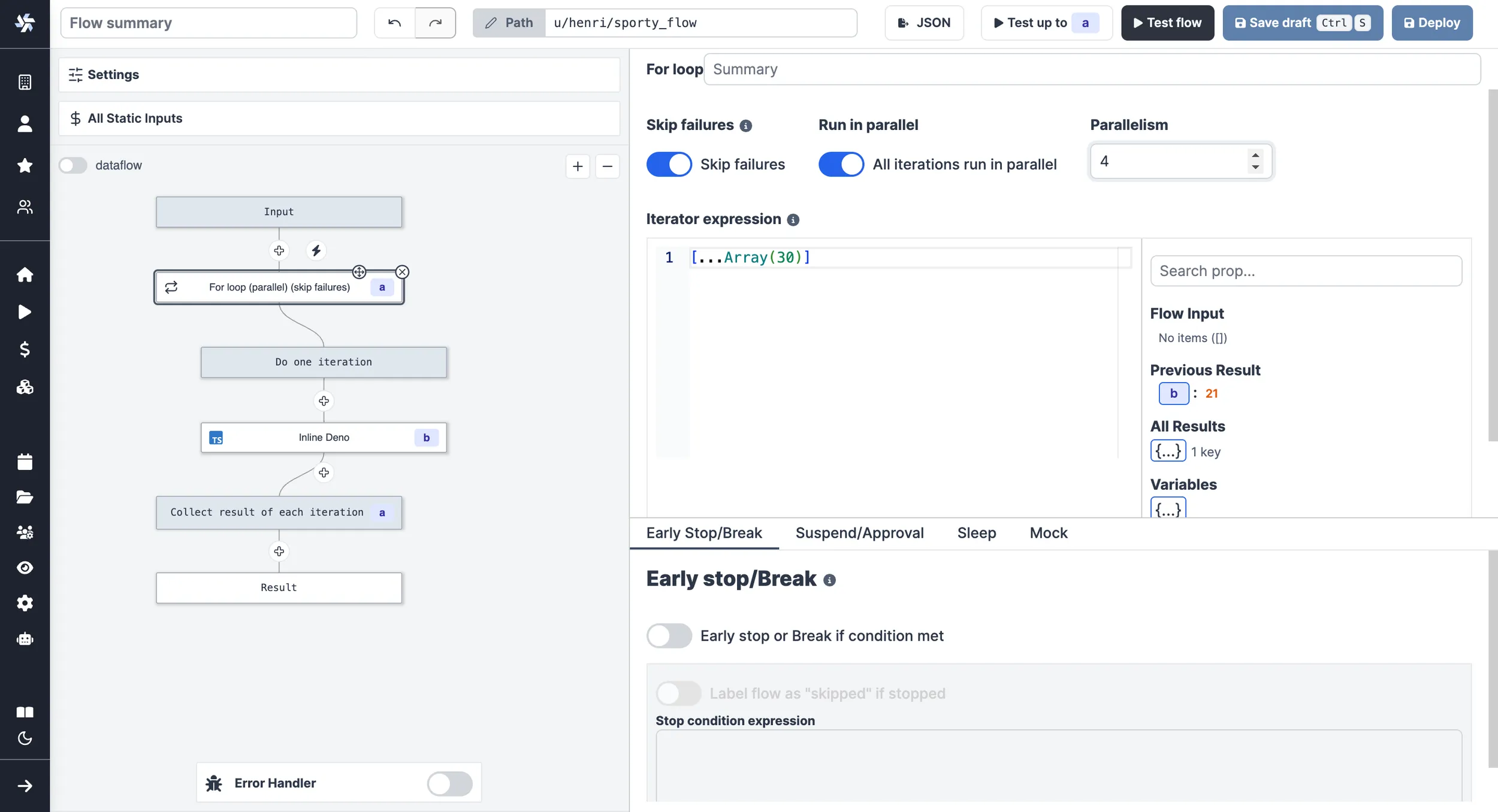 For loop step For loop step